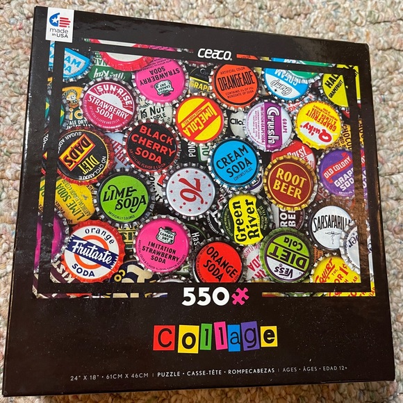 Ceaco 550 Collage Soda Bottle Cap Puzzle - Picture 2 of 6